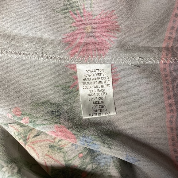 Umgee Floral Print Off Shoulder Bell Sleeve Blouse Bohemian Top Size‎ M Summer - Picture 5 of 15